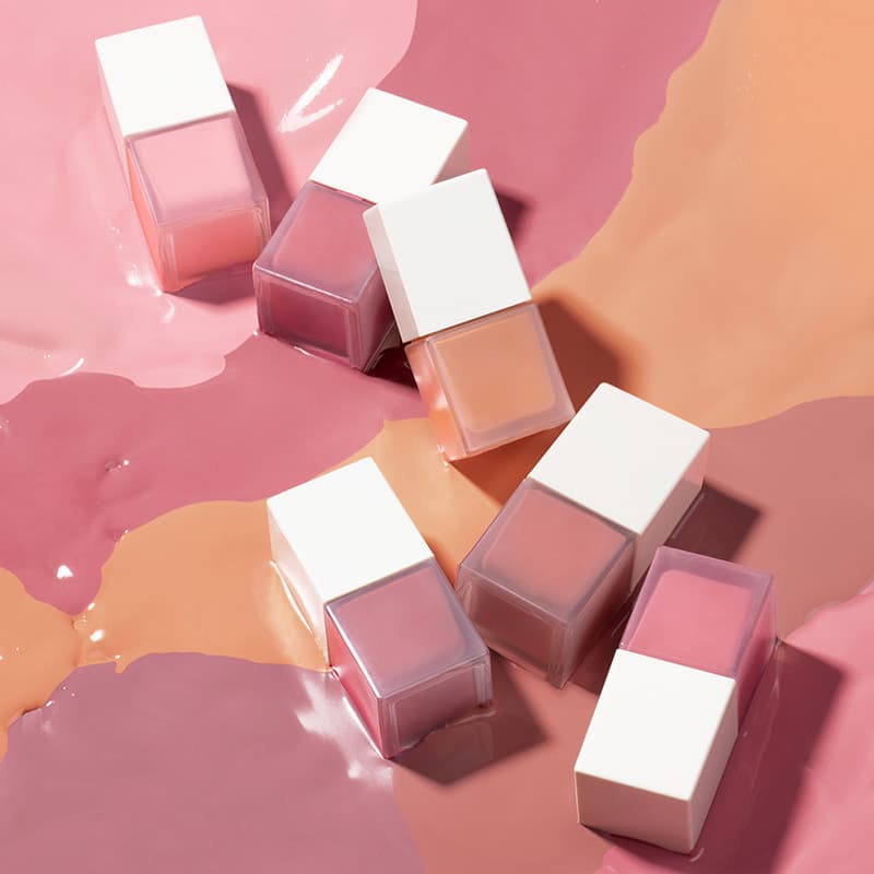 Suco líquido blush influenciador canela leite chá cor Natural cor de longa duração blush líquido à prova d'água