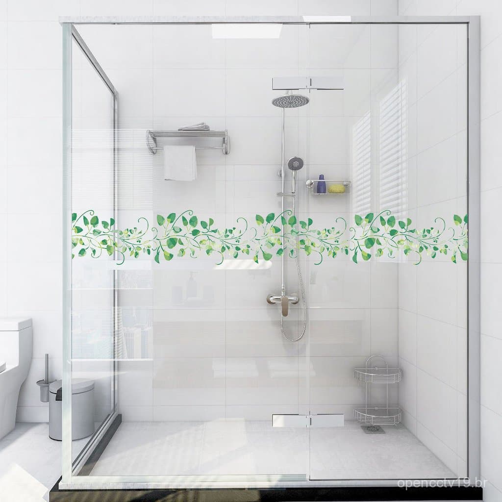Y1658 Novo Adesivo de Parede Floral Verde para Sala de Estar, Quarto, Decoração de Armário de Vidro, Adesivos de Parede