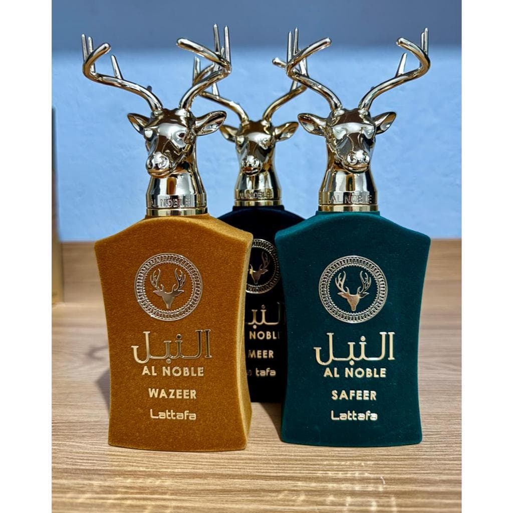 Kit 3 Perfumes Árabes Al Noble Wazeer Safeer Ameer  100 ml Masculino alta fixação e projeção  Presente de Natal