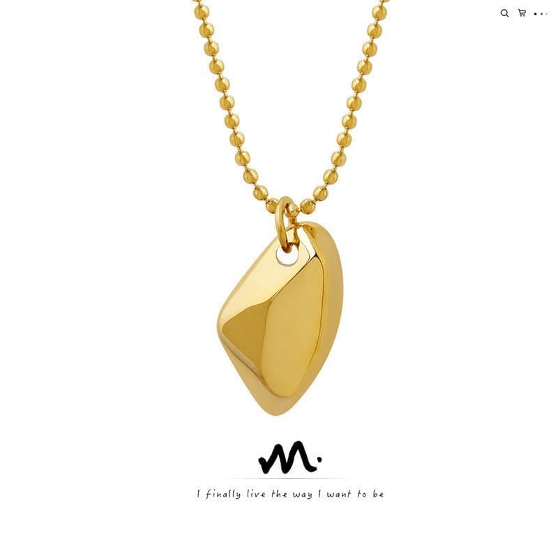 Colar com pingente geométrico irregular exclusivo, estilo europeu e americano, para mulheres, estilo minimalista e moder