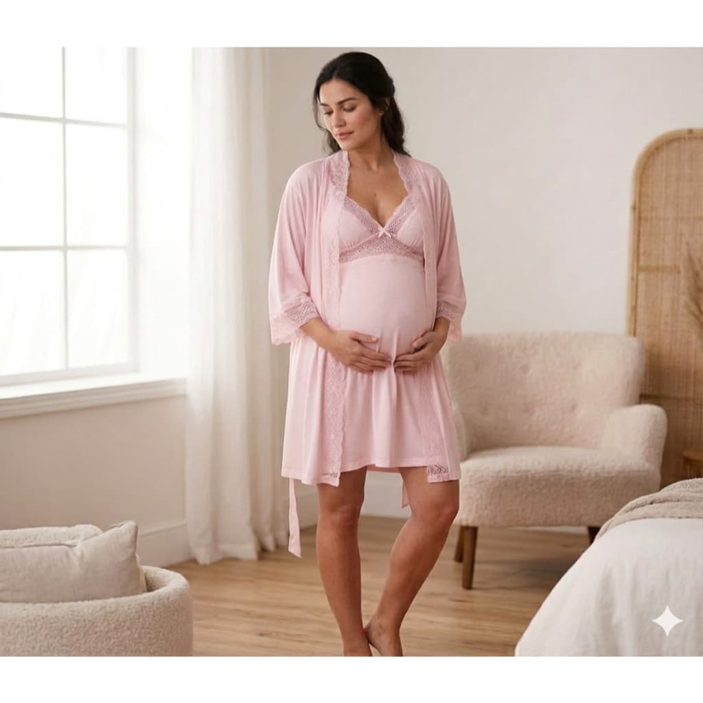 Camisola Amamentação com Robe  Conforto