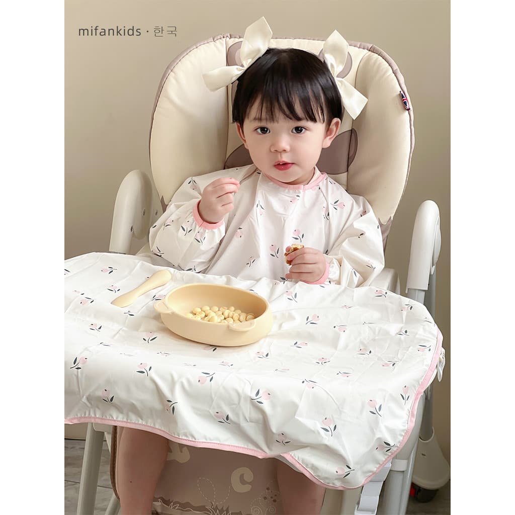 Novo ins estilo coreano Super macio cadeira de jantar do bebê macacão de uma peça à prova dwaterproof água Anti-sujeira