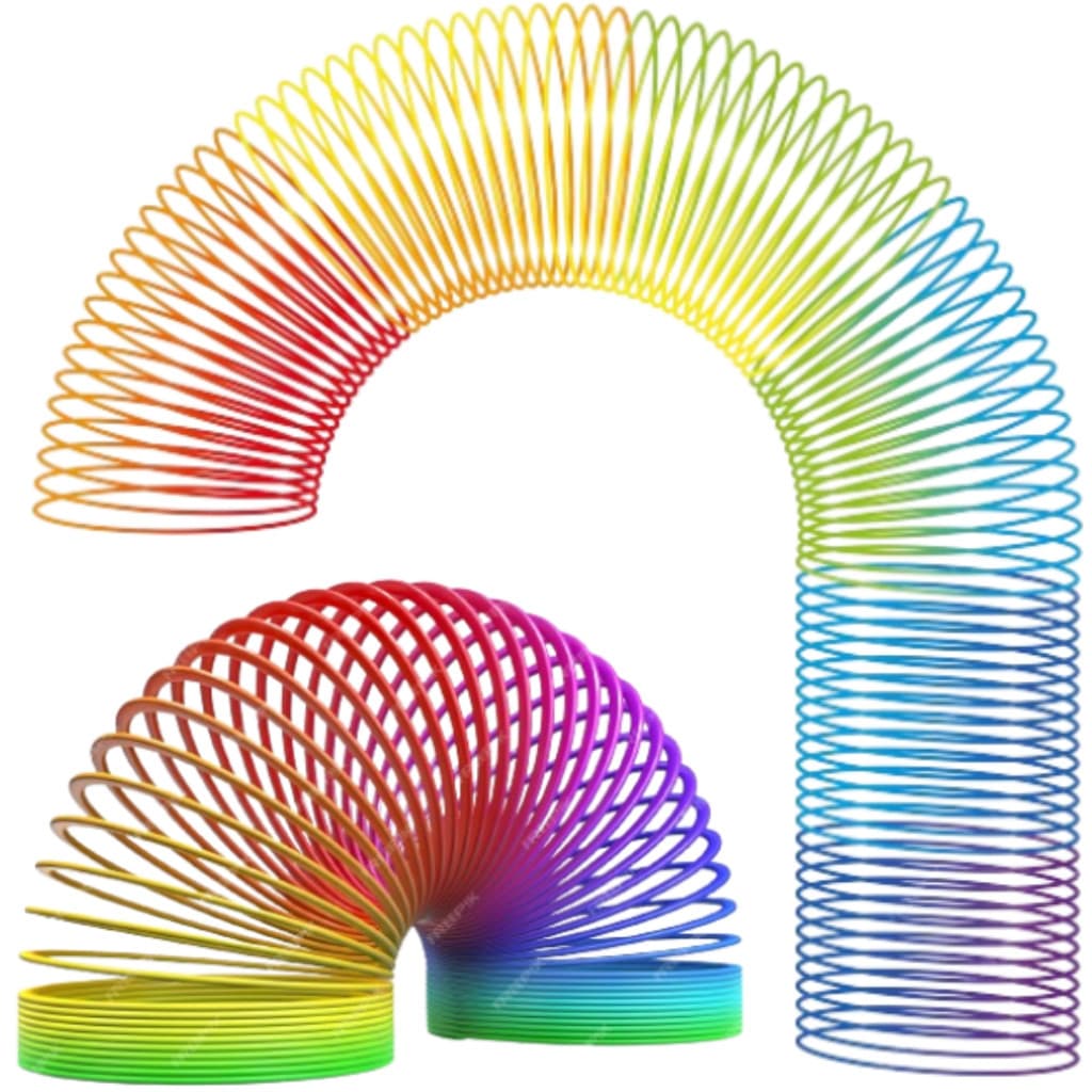 Kit C/ 45 Slinky Molas Maluca Super Colorida Divertida Brinquedo Infantil