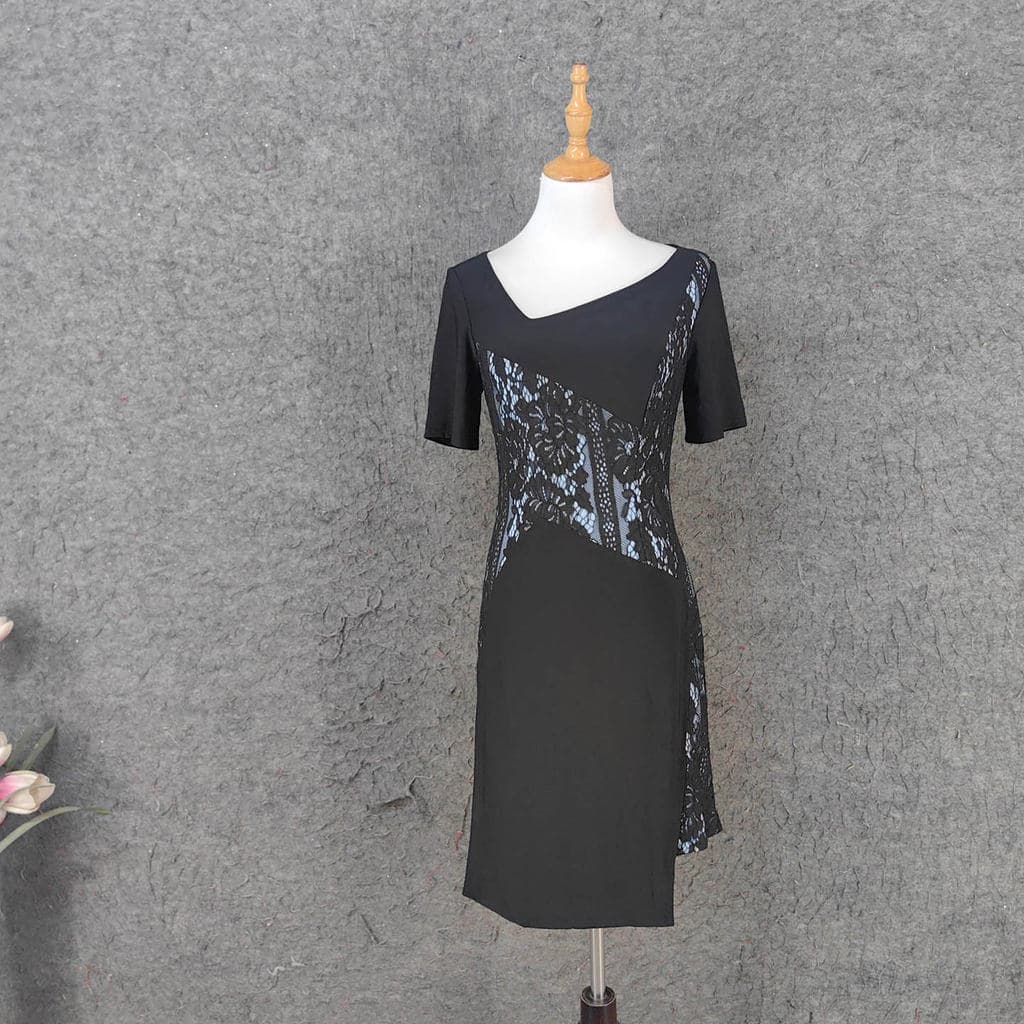 Vestido curto de meia-idade para mãe, Casual, simples, diário, aparência mais fina, vestido de manga curta, saia curta,