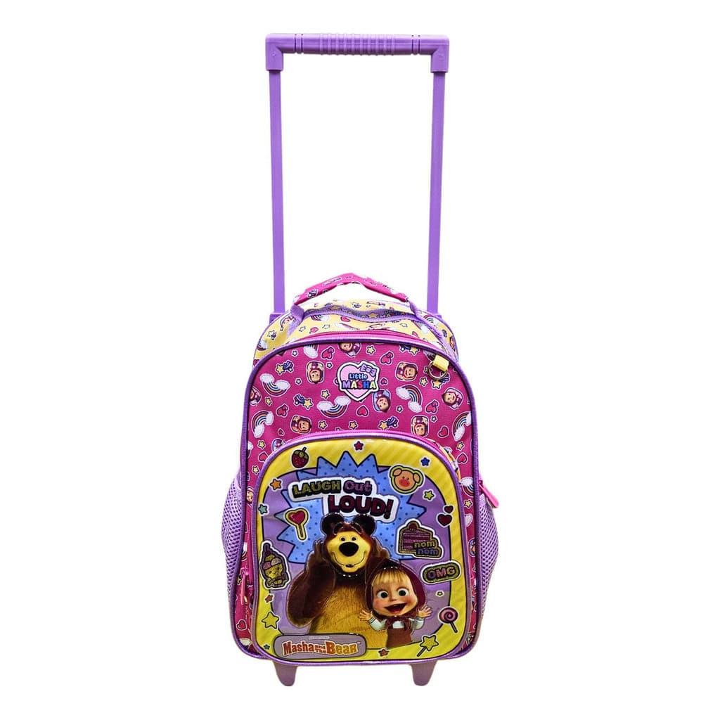 Mochila Escolar Infantil Masha e o Urso – Pequena com Puxador