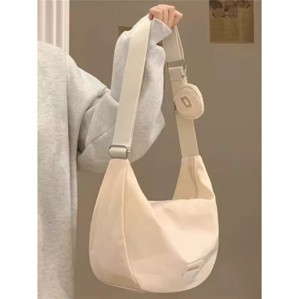 2026 novo estilo bolinho saco feminino ins japonês Casual saco do mensageiro grande capacidade estudante classe Commuter