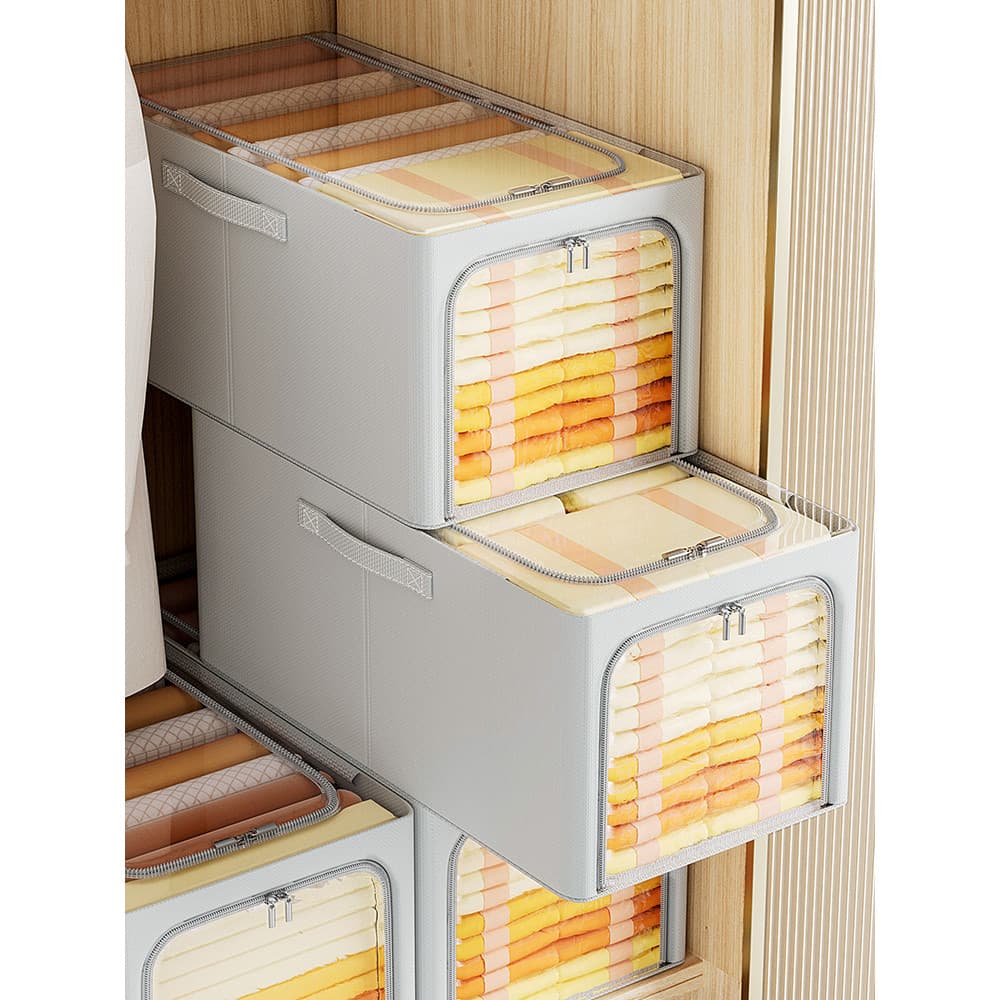 Caixa de armazenamento de roupas caixa de organização doméstica dobrável grande capacidade cesta de armazenamento de gra