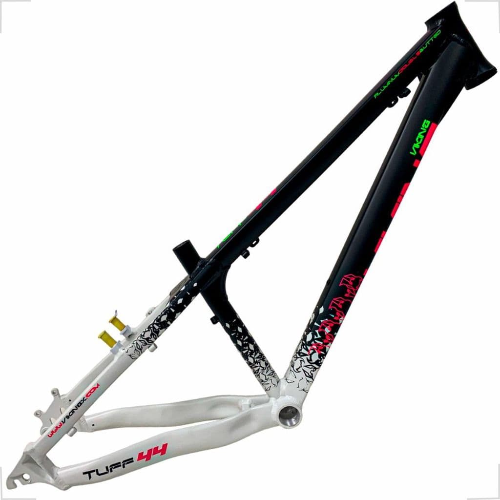 Quadro Bike Vikingx X-44 Aro 26 Alumínio 6061 Freeride Grau Dirt Jump BMX Disco IS V-Brak