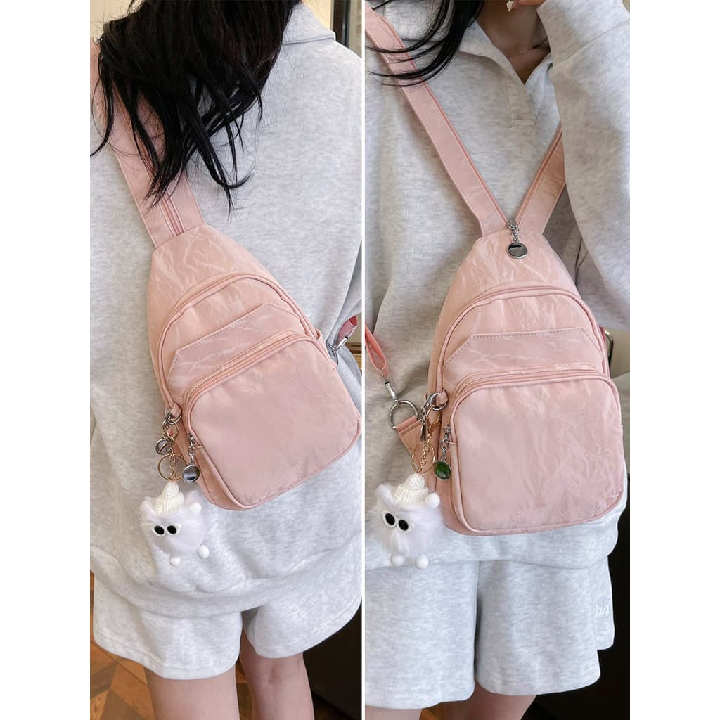 Novo produto pu couro macio dupla utilização Cross-body bolsa de peito feminina moda tendência impressão novo estilo chi