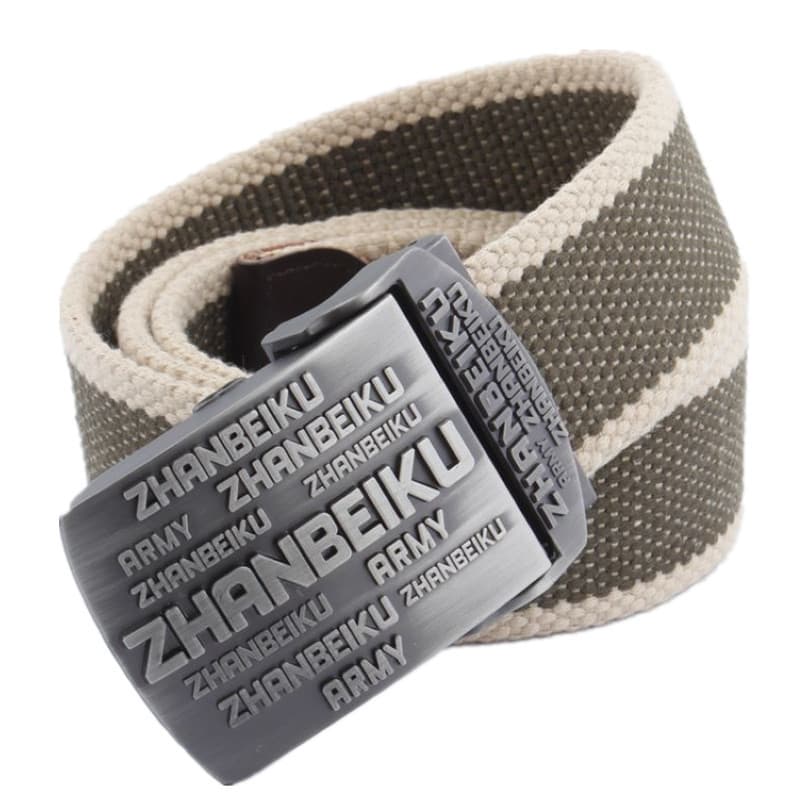 Carta liga fivela cinto de lona masculino fivela automática trançado cinto na moda juventude Casual All-Match engrossado
