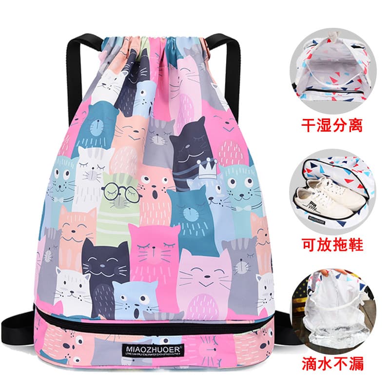 Saco de cordão mochila 2025 novo estilo saco de natação seco molhado separação dedicado leve à prova dwaterproof água sa