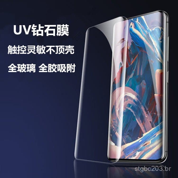 Película de vidro temperado com cola UV completa, adequada para OnePlus Ace3, película para celular 1+10 Pro, 1+12 HD, p
