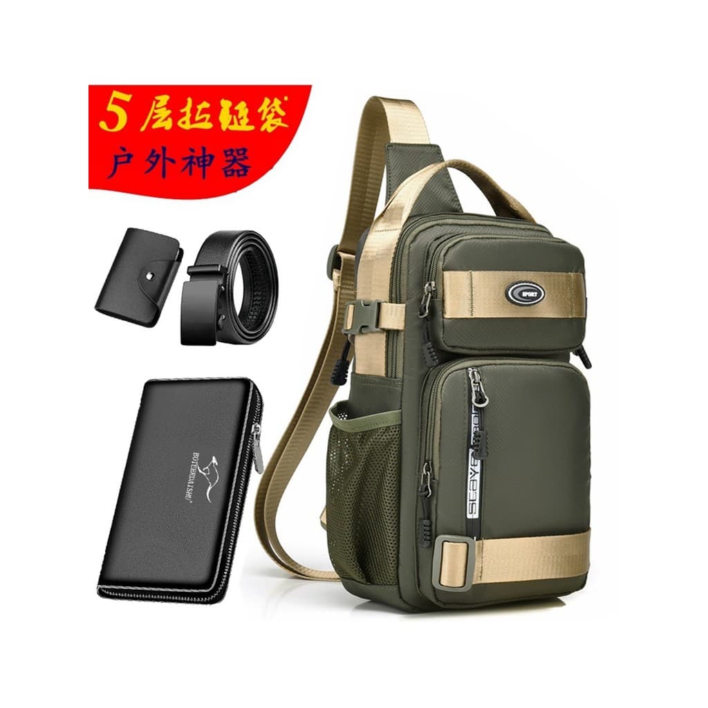 Ao ar livre grande saco de peito 2025 novo estilo masculino Casual bolsa de ombro Oxford pano saco do mensageiro multifu