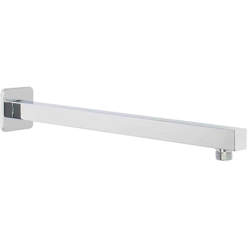 Braço Para Chuveiro 38cm Inox Cromado Quadrado Parede 1/2 Universal Premium