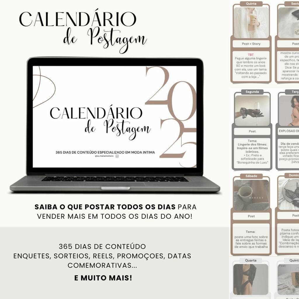 Calendario de postagem 2025