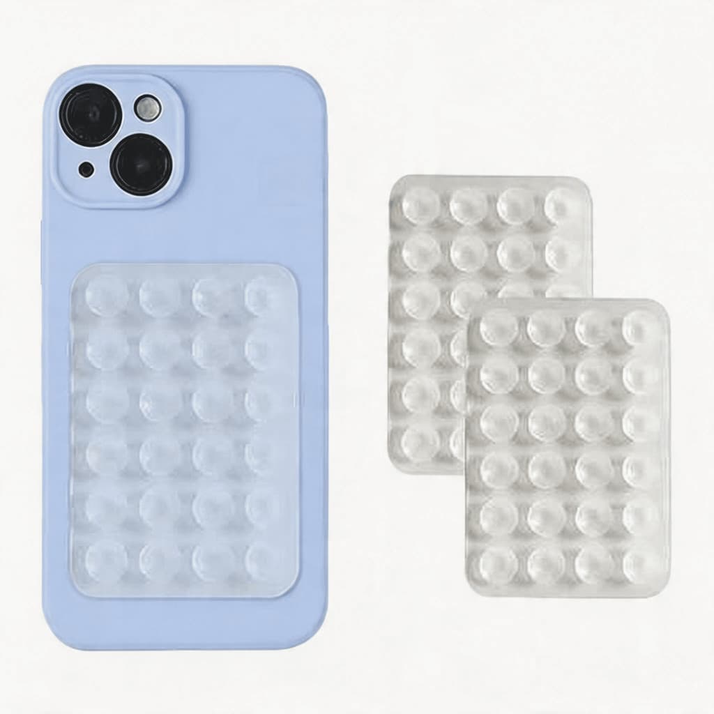 Ventosa Transparente Suporte Para Celular Dupla Face e Simples Forte Reutilizável