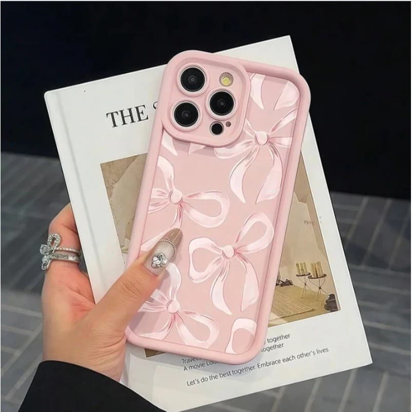 Capa De Telefone Com Design De Arco Padrão Escalonado Borda Reta Rosa Para Xiaomi POCO X8 F8 X7 X6 F6 X5 F6 F7 Pro Max U