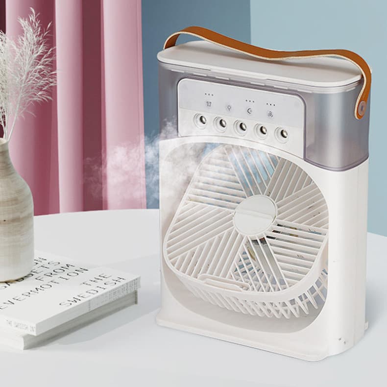 GRANDE Ar Condicionado Climatizador Umidificador Ventilador Portátil Led Quarto Sala Escritório Mesa