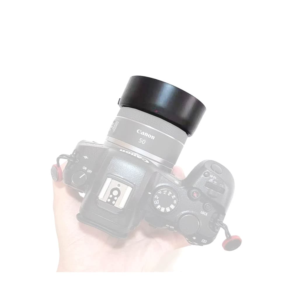 Adequado para ES-65B Hood RF 50mm 1.8 STM Lente Full Frame R6 R5 R7R8 R10M50 M200 Micro Câmera Única R50 Retrato Foco Fi