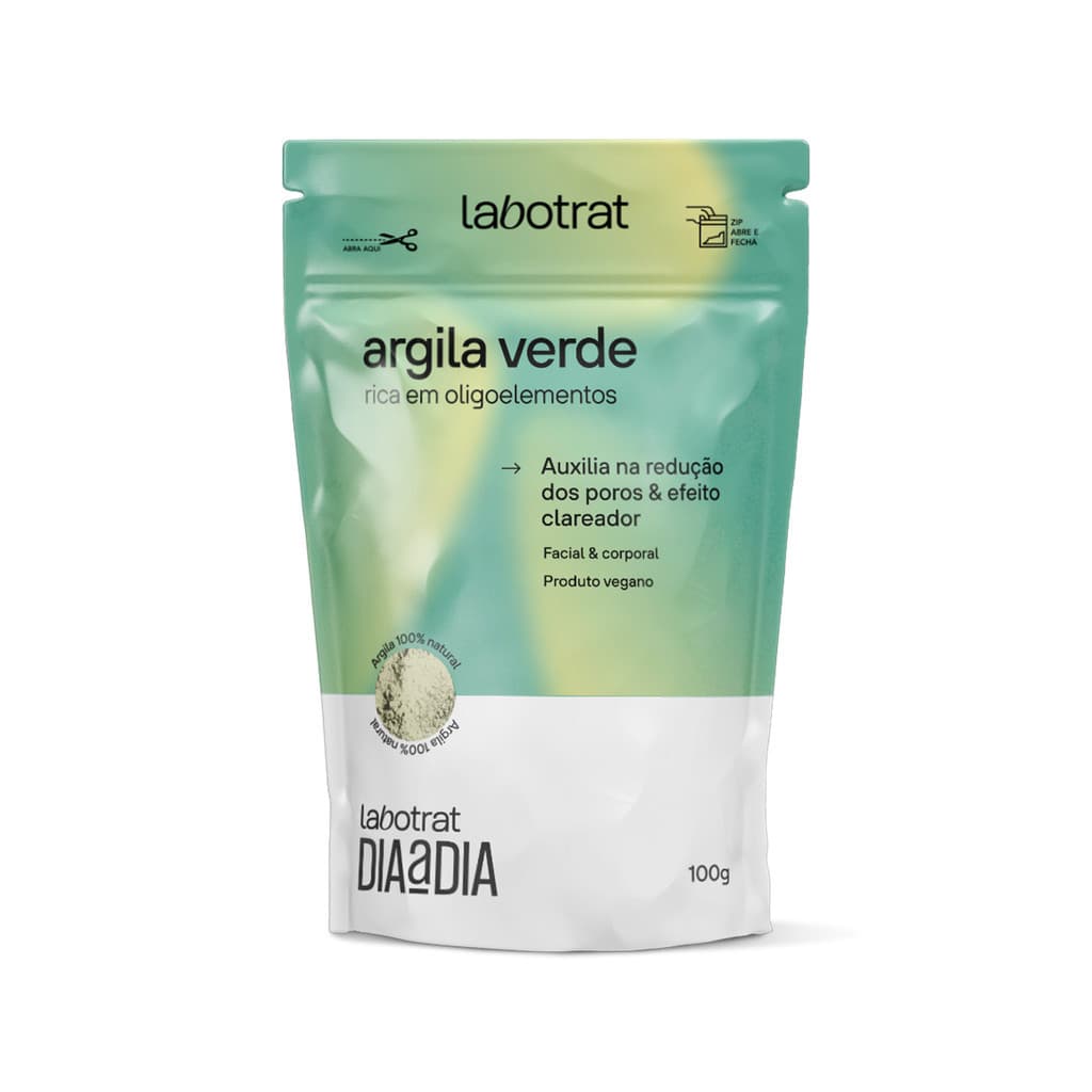 Mascara facial argila Verde controle de oliosidade clareador