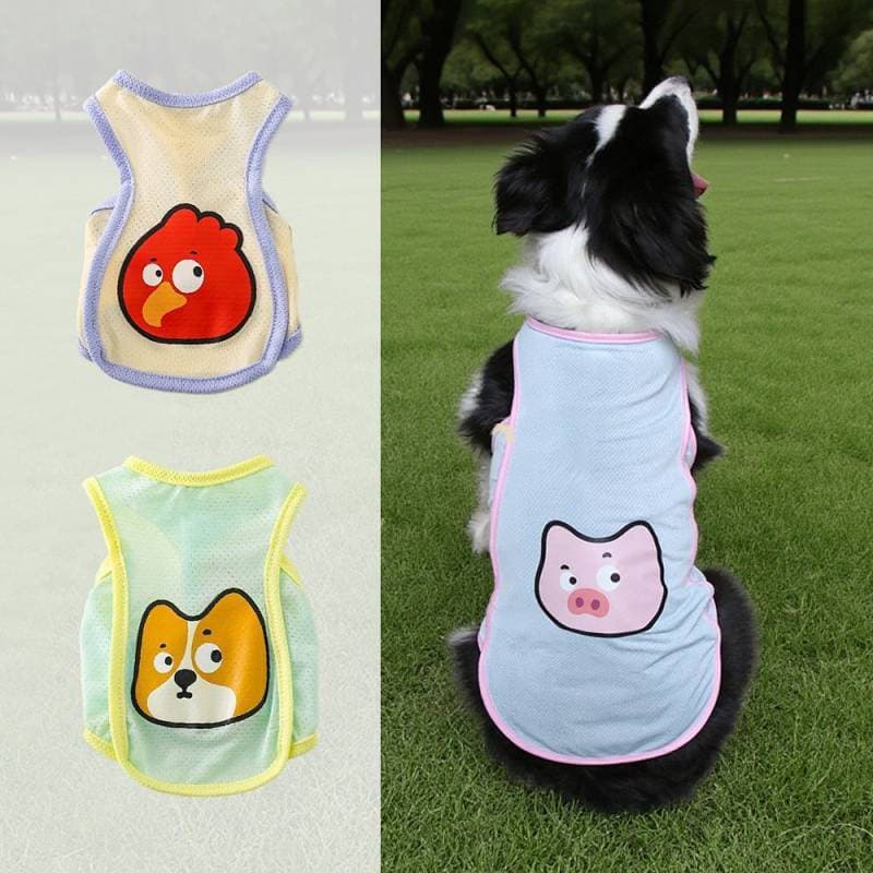 Gato cão verão colete refrescante confortável respirável leve gelo seda Pet colete resfriamento prevenção de calor roupa