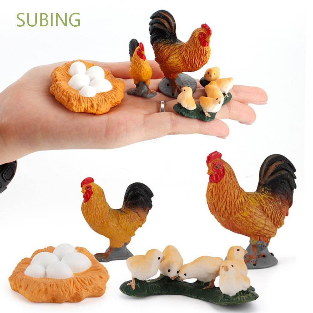 SUBING Simulação De Ciclo De Crescimento Crianças Aves Galinha Cisne Modelo Presentes Estatueta De Pato