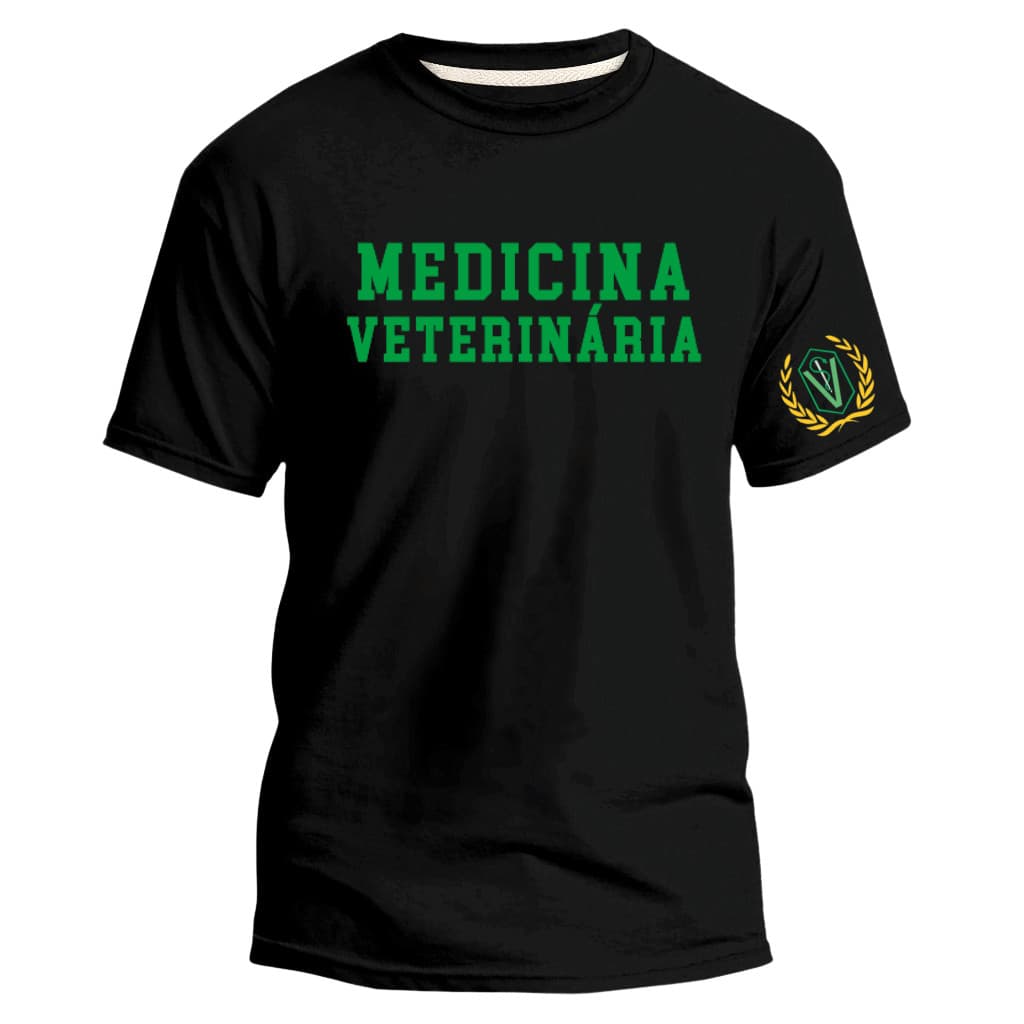 Camiseta Unissex Medicina Veterinária Camisa 100% Algodão Casual Trabalho Faculdade