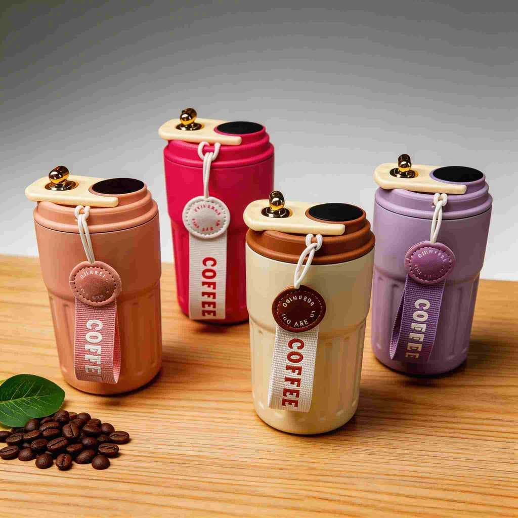 Copo Térmico Café 350ml com Tampa Vedada, Design Moderno, Portátil, Isolamento Térmico, super qualidade
