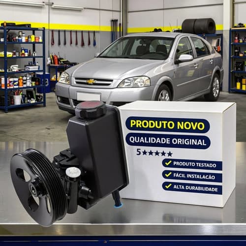 Kit Bomba Direção + Reservatório Óleo Hidráulico Chevrolet Vectra 1997 1998 1999 2000 2001 2002 2003 2004 2005 - Nova