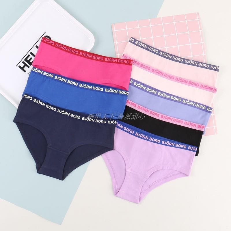 Oferta especial Cuecas femininas de algodão sueco estreito elástico cintura baixa meninas doces