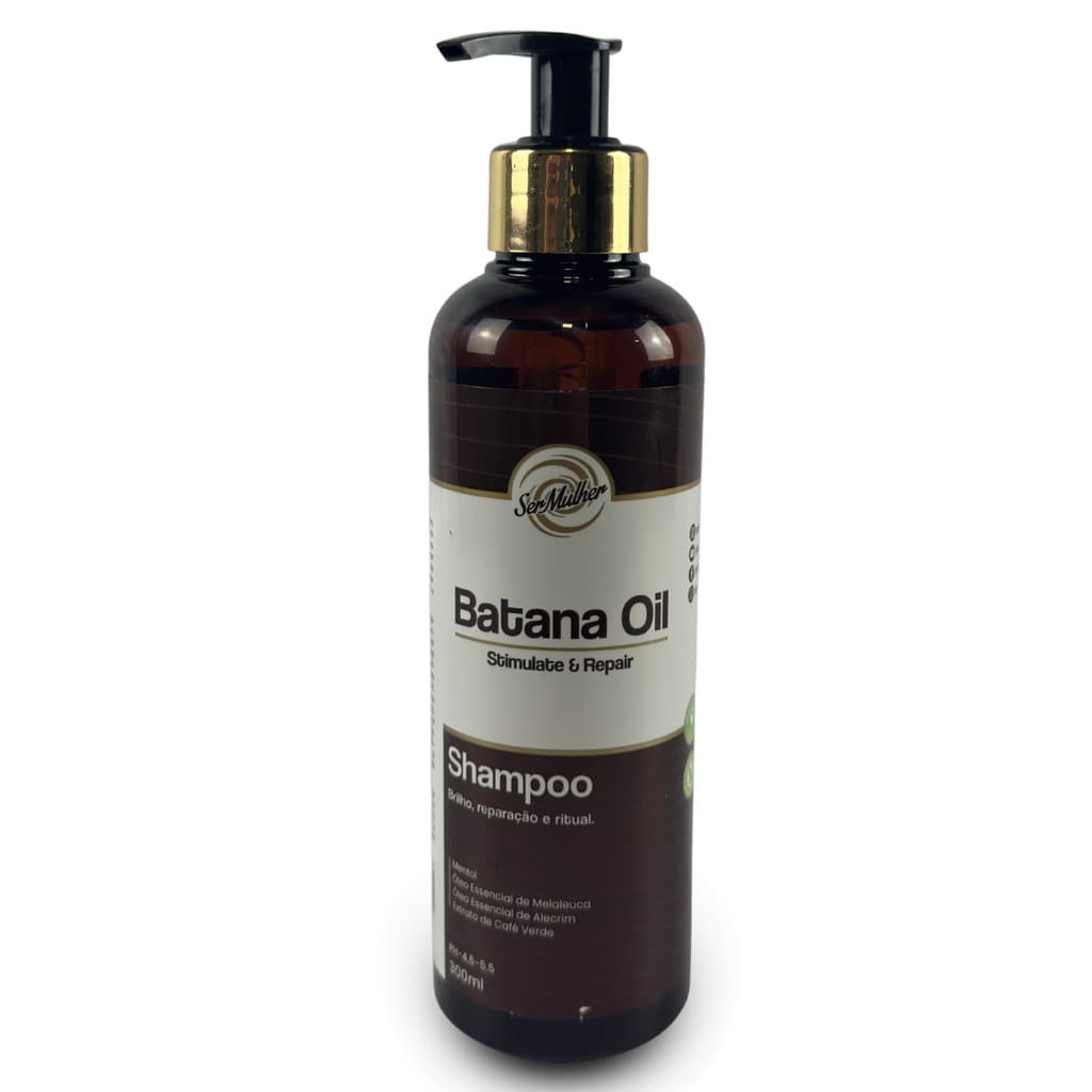 Batana Oil Shampoo Crescimento Capilar Reparação Brilho Hidratação 300ml
