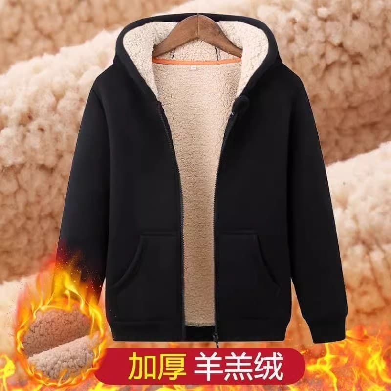 Cordeiro velo com capuz moletom masculino feminino 2025 outono inverno novo estilo forro de lã engrossado quente topo so