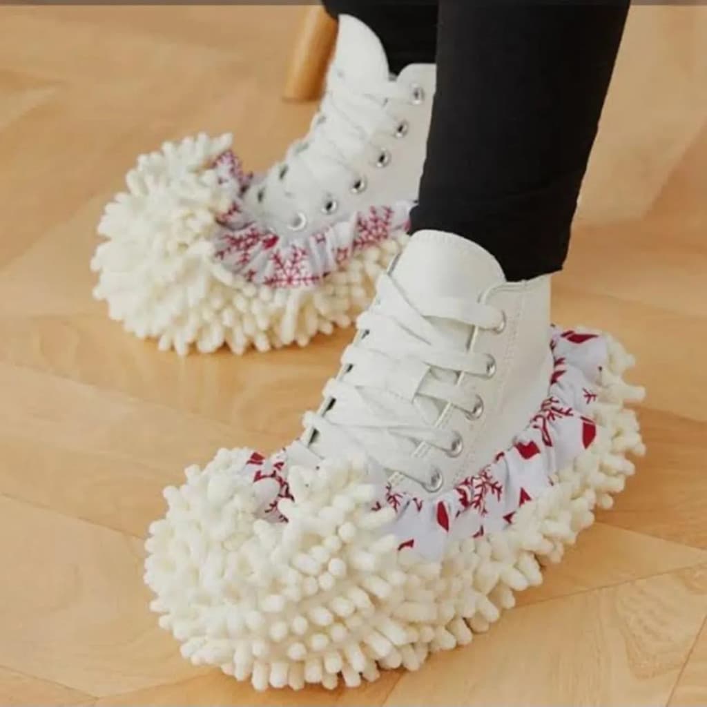 Capas Para Mop E Sapatos Microfibra Reutilizável Lavável