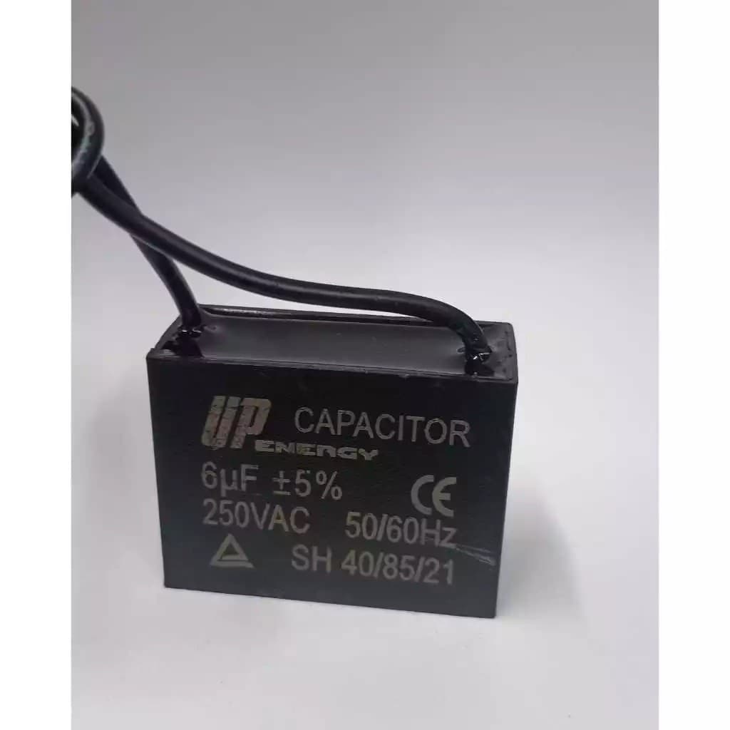 Capacitor Quadrado 6uf 250v Cbb61 50/60hz 2 Fios