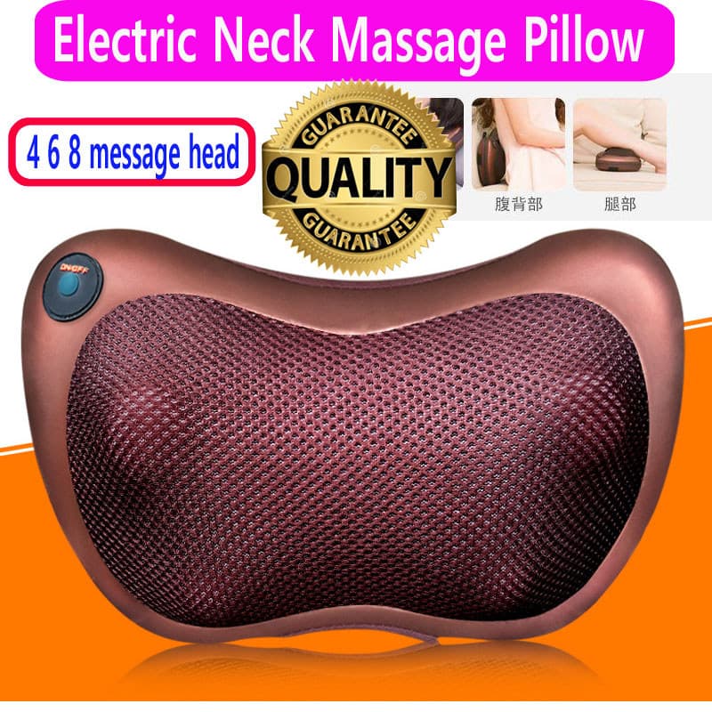 Travesseiro Massageador Elétrico De Pescoço , Massagem Nas Costas , Carro , Cintura , Coluna Cervical , De