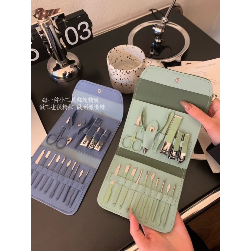 [Uau Se!Tão prático!Conjunto de 16 peças] Frete grátis acima de 2 conjuntos de cortador de unhas à prova de respingos de