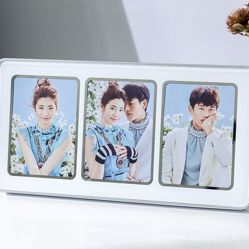 Conjunto completo de porta-retratos brancos simples para exibição, adequado para sala de estar e quarto, combinação cria
