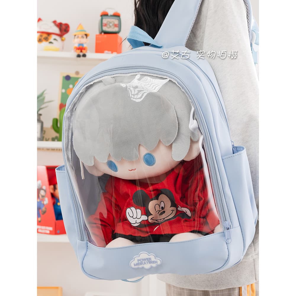 Bolsa de dor transparente transparente Bolsa de bebê de comida grande 40 cm de grande capacidade Bolsa escolar para estu