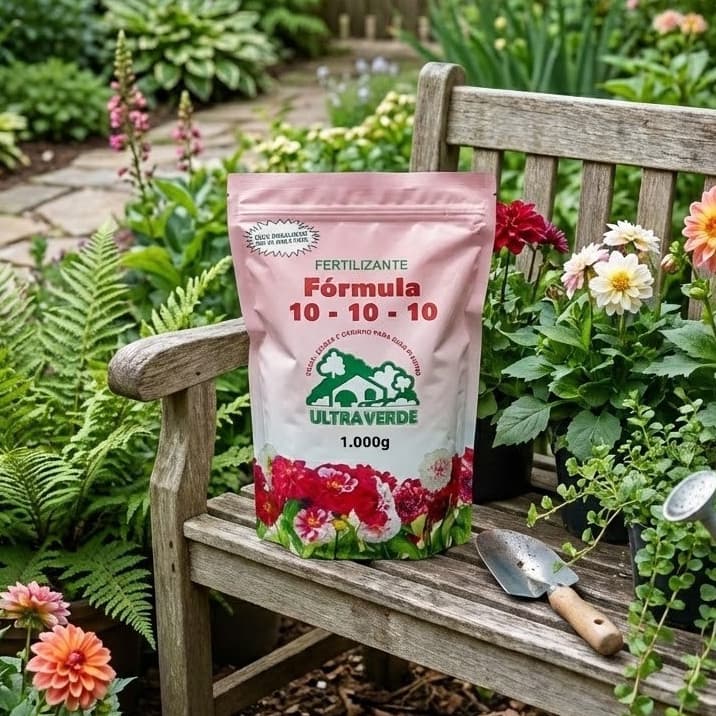Fertilizante NPK10-10-10 Ultra Verde 1kg Nutrição Completa e Equilibrada para Manutenção das Plantas