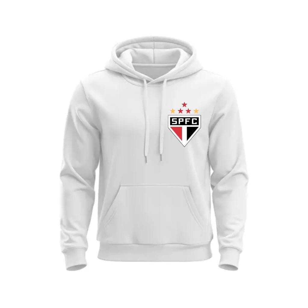 Moletom Blusa de Frio Premium Flanelado Canguru Time Tricolor Paulista Futebol Streetwear