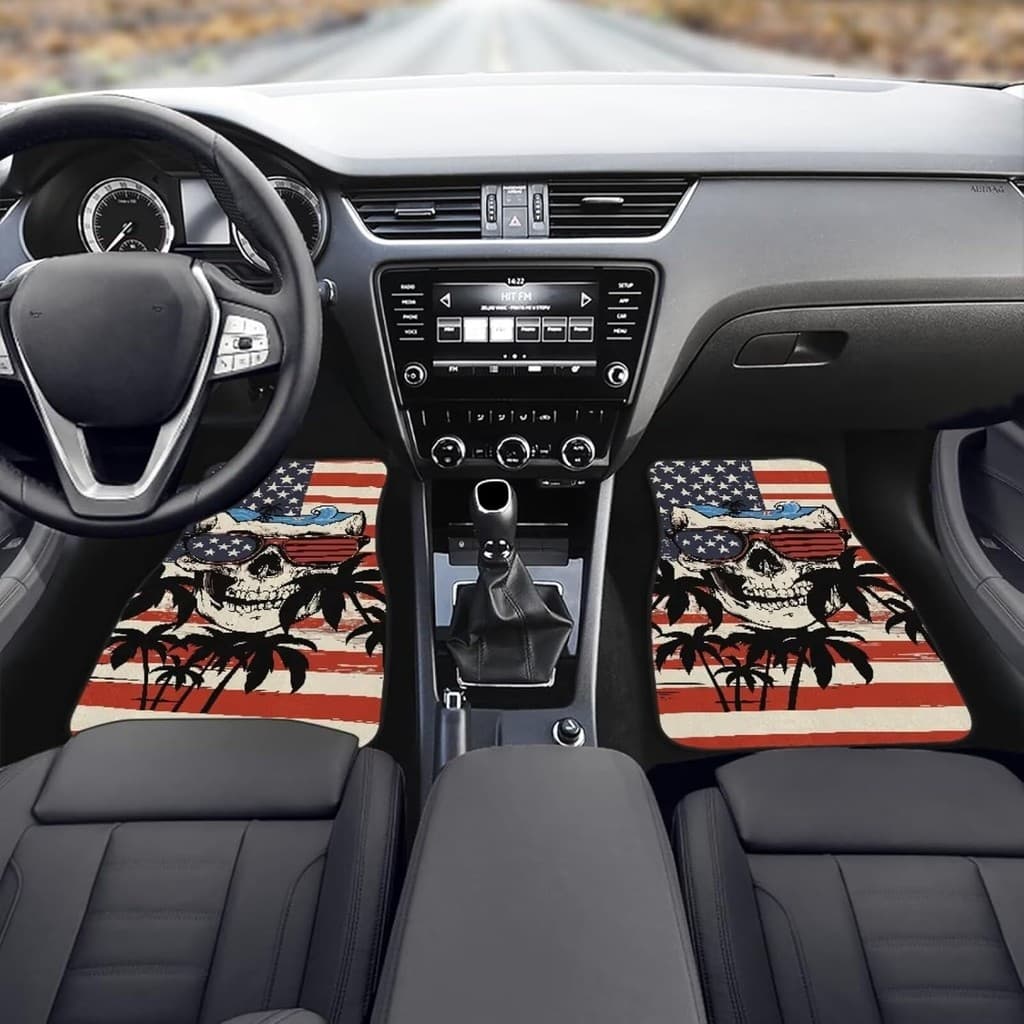 Tapetes de pés de carro impressos em sapo ocidental Conjunto completo de todos os climas Acessórios para tapete de carro
