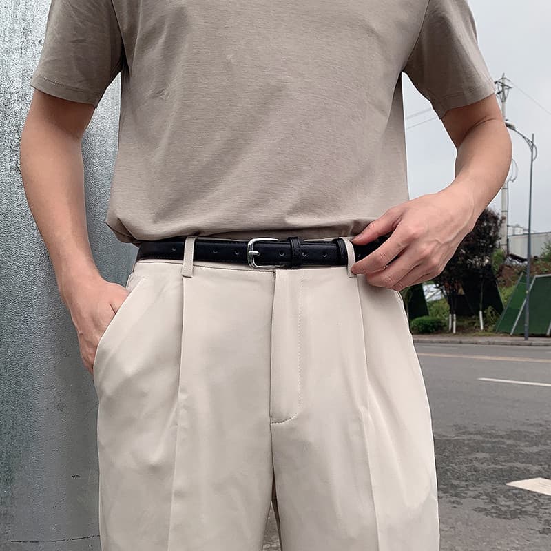 Cinto masculino versão coreana estudante jovem influenciador Casual Retro Jeans cinto único All-Match cinto masculino na