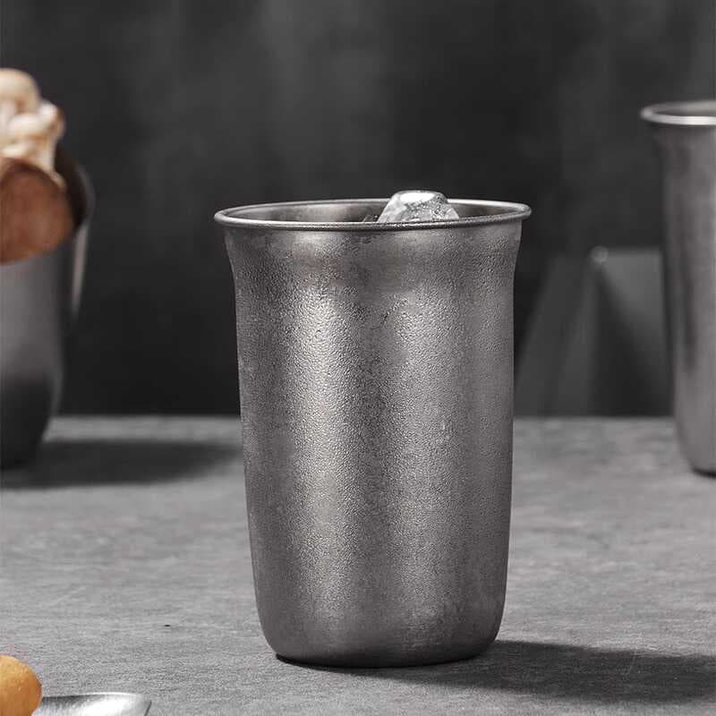 Retro angustiado 304 luz de aço inoxidável luxo caneca cerveja estilo Industrial grande capacidade caneca suco bebida fr