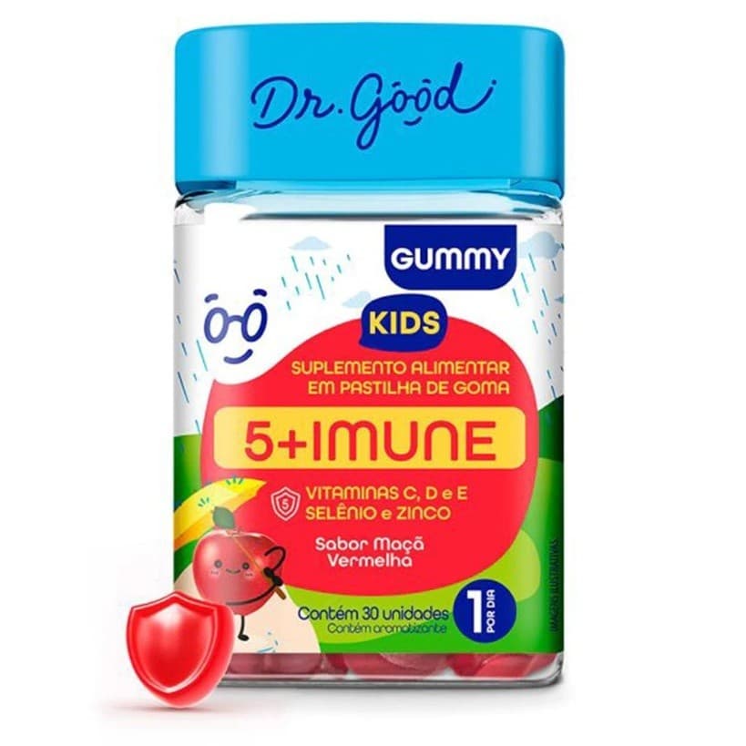 Suplemento Alimentar Dr.good 5+imune Kids Maçã Vermelha 30un