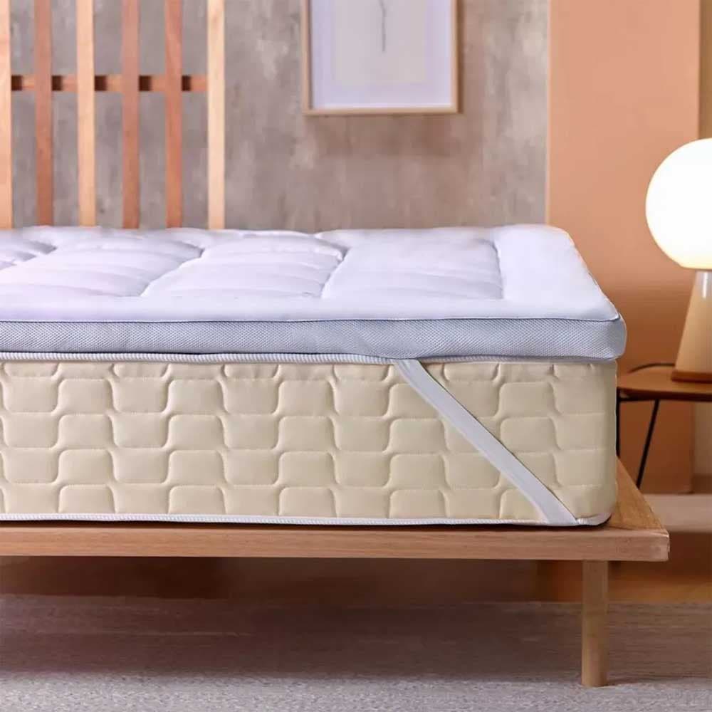 Pillow Top Diamond Toque de Plumas 600 Gramas Appel Home Branco