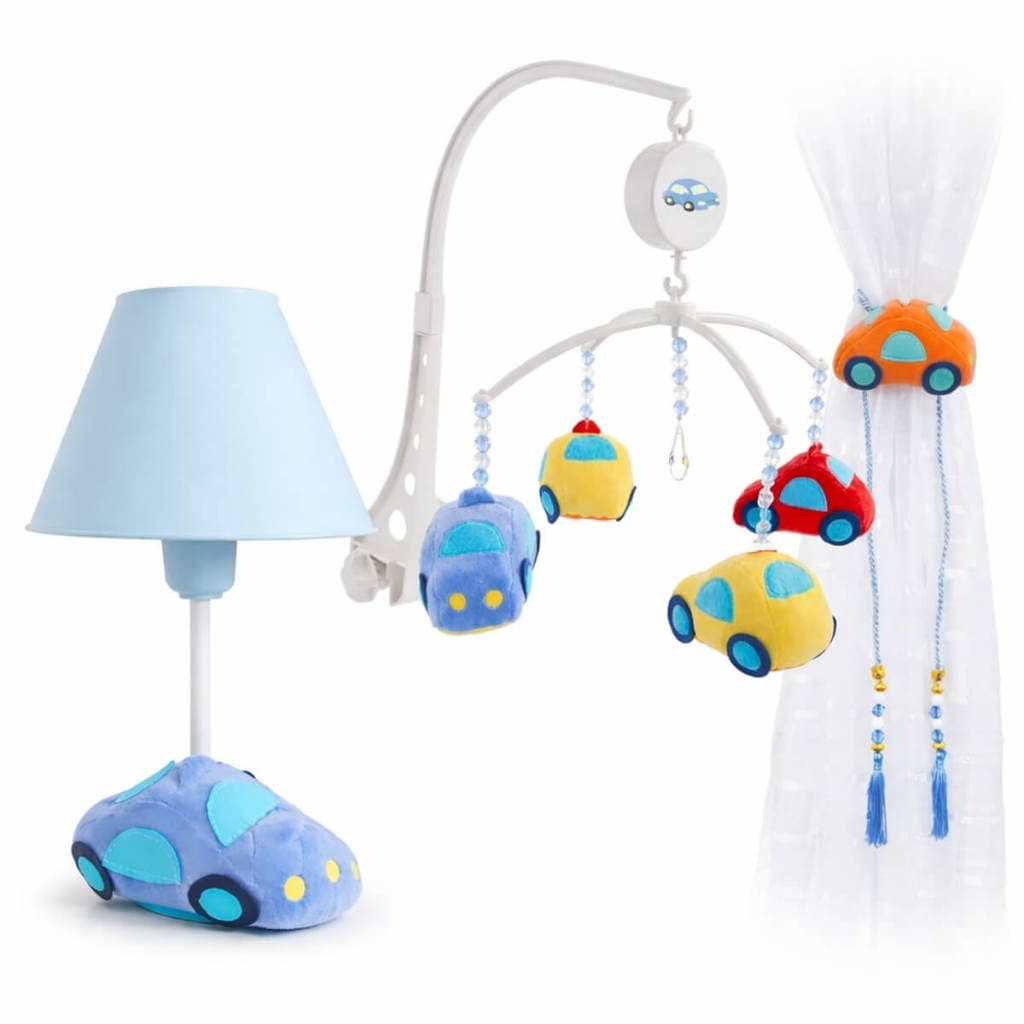 Kit Decoração Quarto de Bebê Carrinho 3 Peças Completo Luxo