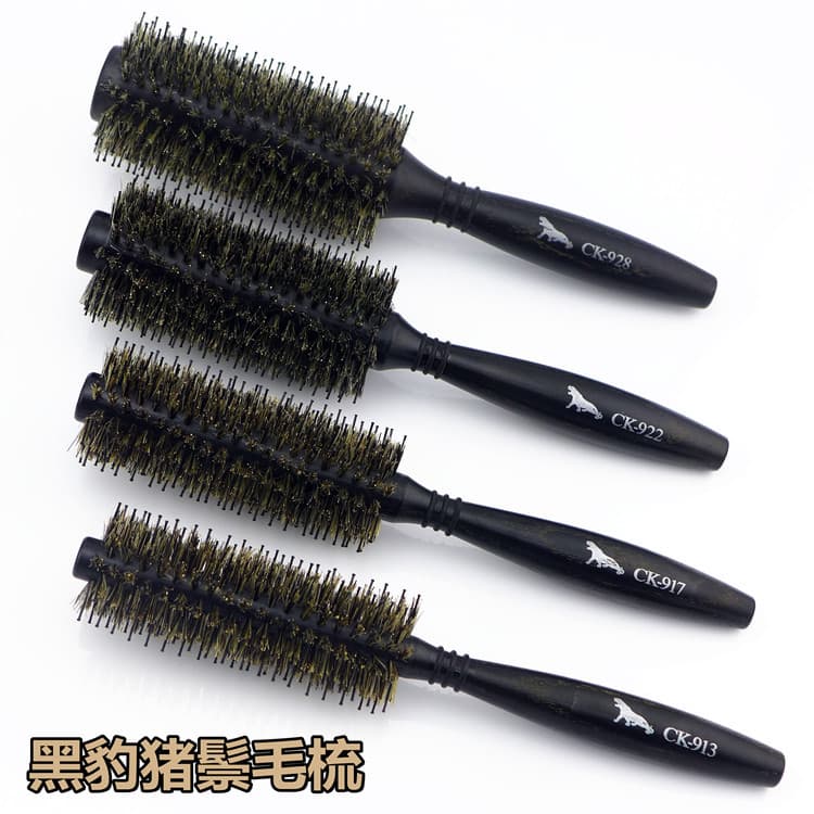 Genuíno Taiwan pantera lã pente de seda dourada rolo redondo pente resistente a altas temperaturas curling pente cabelei