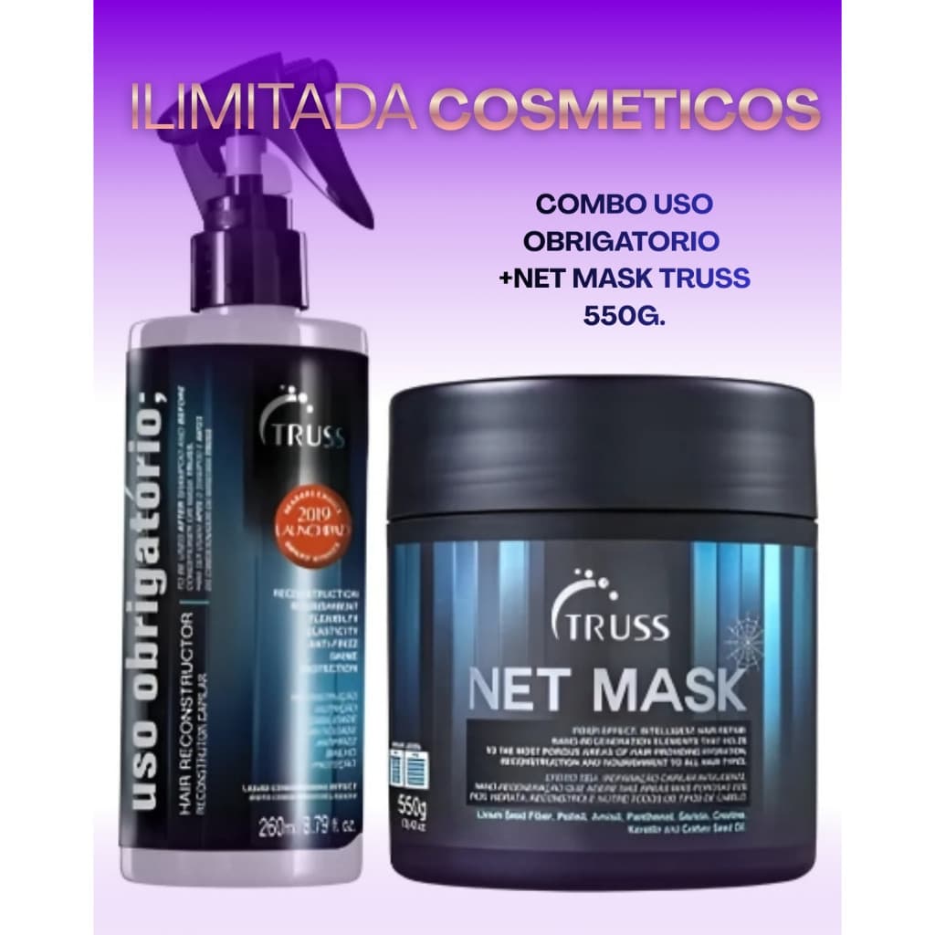 Combo Regeneração: Spray 260ml + Máscara Net Mask 550g Cód. T2024101008