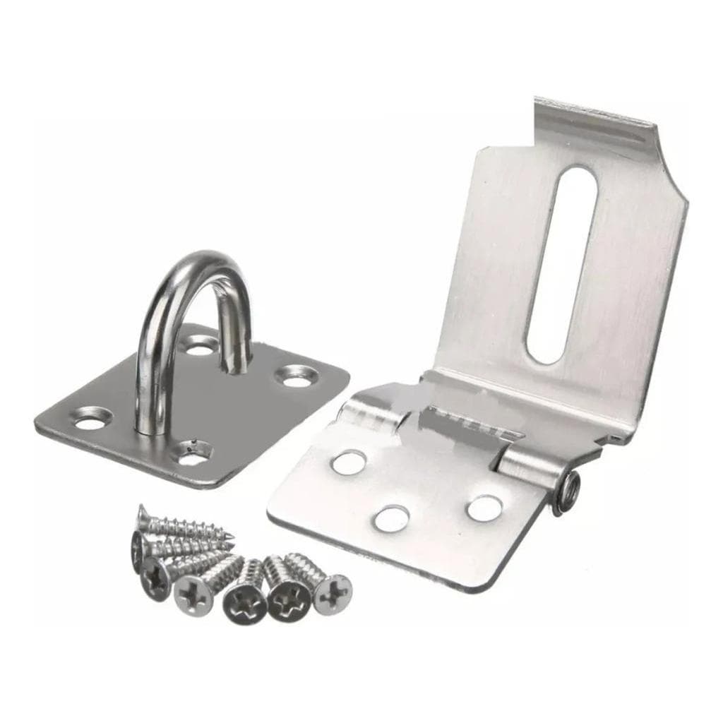 Trinco Para Porta Cadeado 90° Em Aço Inox Fecho Anti Roubo