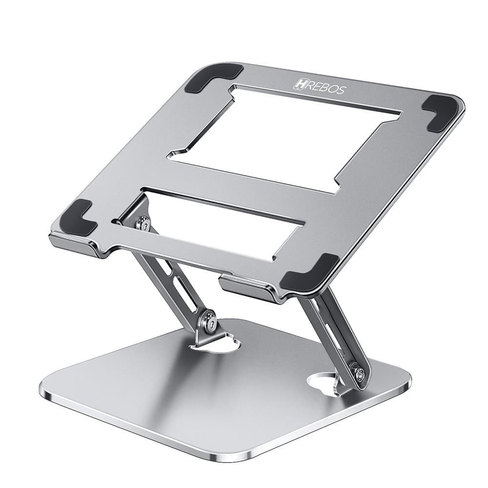 HREBOS Prata Suporte de Notebook - Reinforced Tab Mount Alumínio, Metal e Antiderrapante SU-221